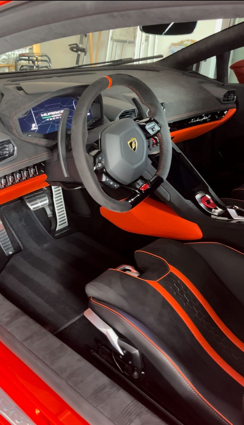 Intérieur Lamborghini Huracán après detailing